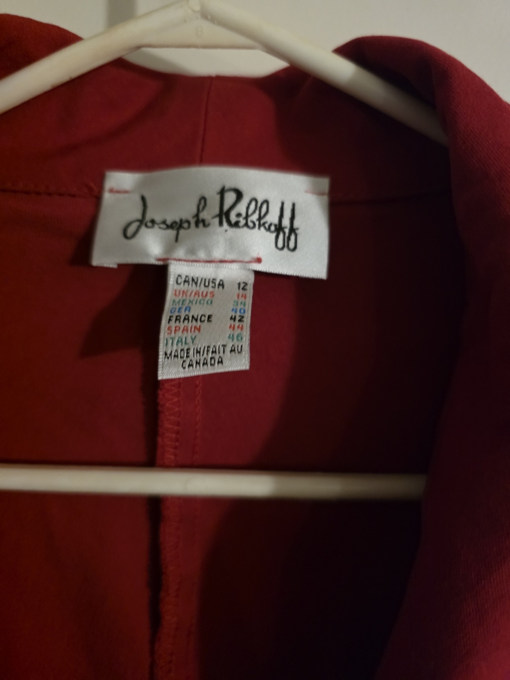 Joseph Ribkoff Red Ruched Zip-Front Jacket - Picture 5 of 5